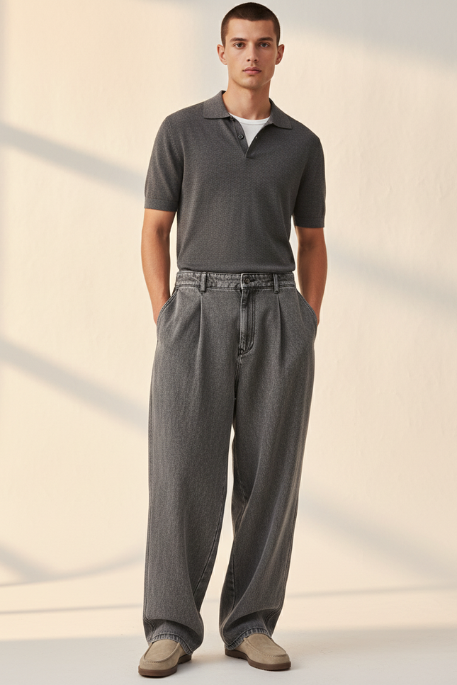 Pantalon Extra Baggy - Gris Jean