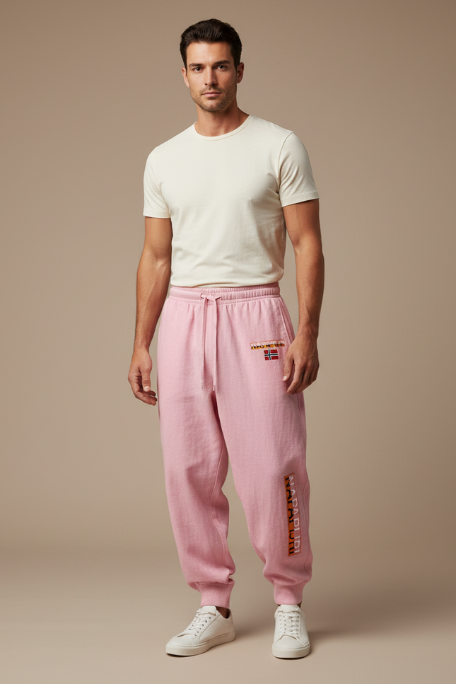 Pantalon Baggy Rose Imprimé Cordon Molleton Homme