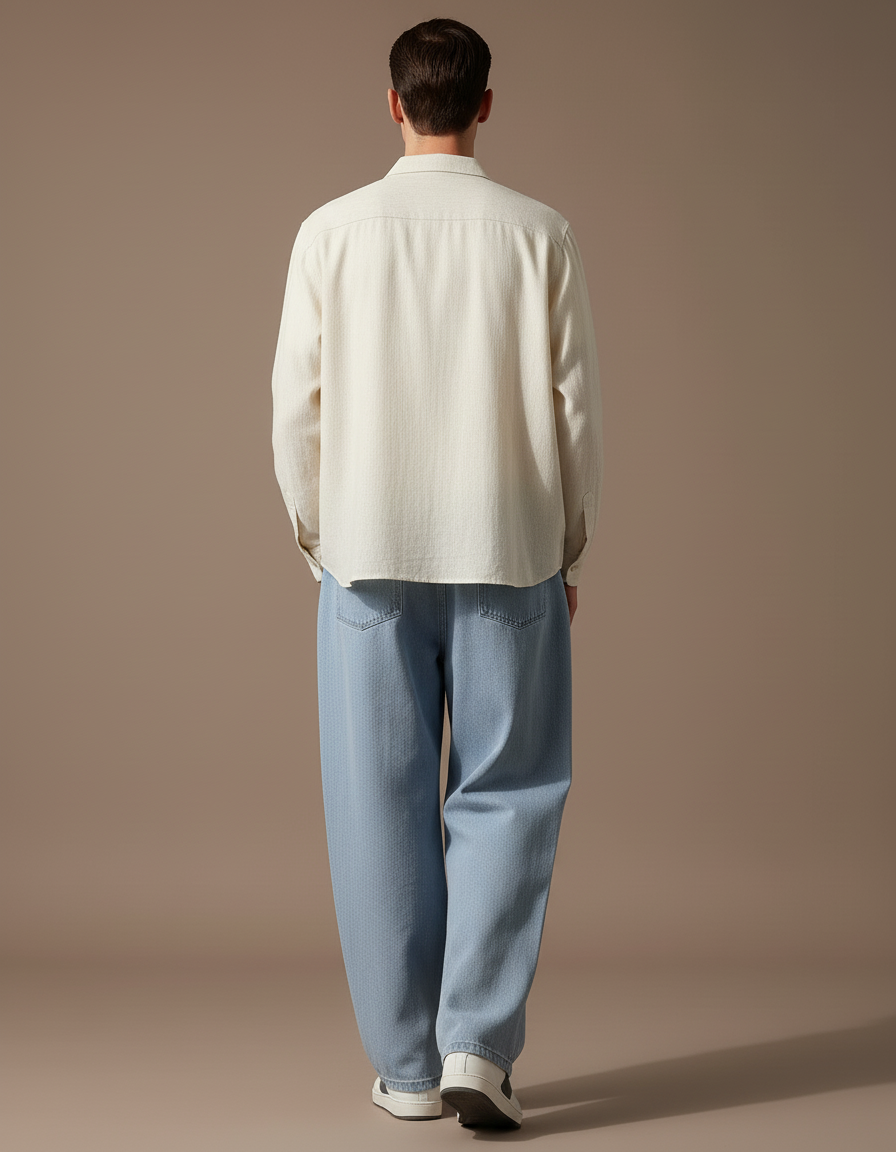 Pantalon Baggy Bleu Clair - Jean - vue 2
