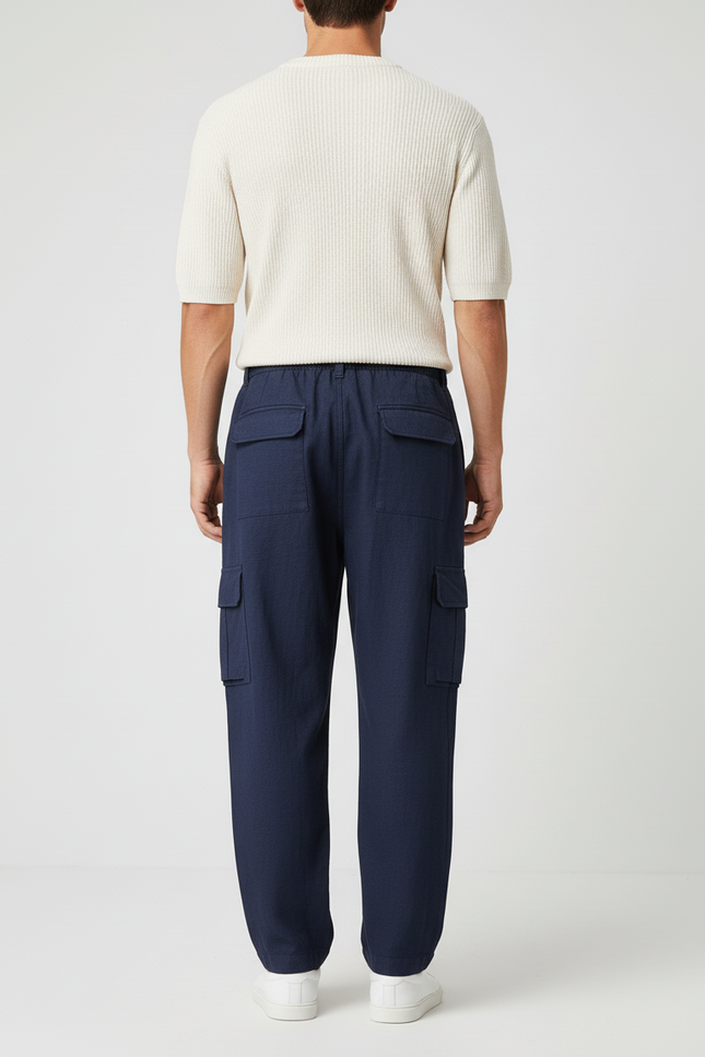 Pantalon Baggy Marine Cargo Ample Coton Homme - vue 2