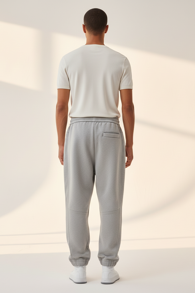 Pantalon Baggy Gris Sport Décontracté Cordon Homme - Molleton - vue 2