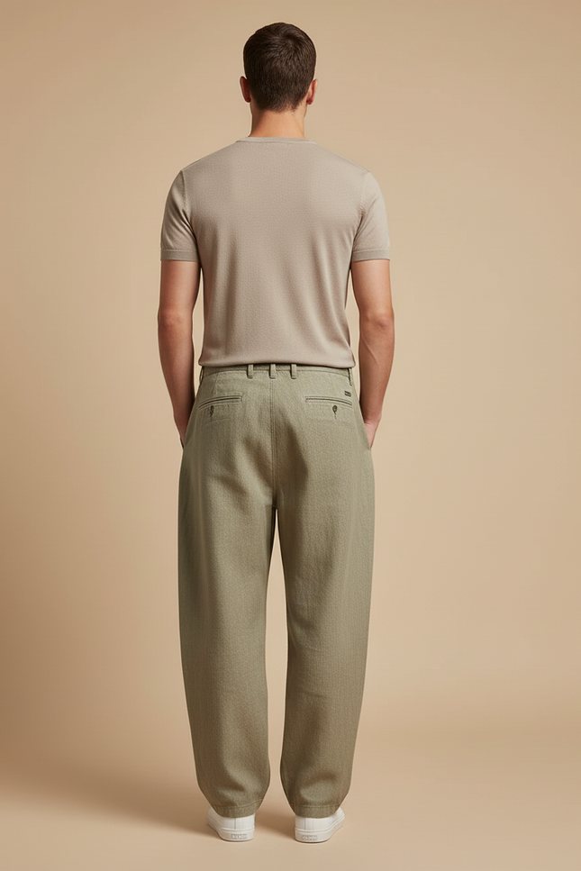 Pantalon Baggy Oversize - Kaki Lin - vue 2