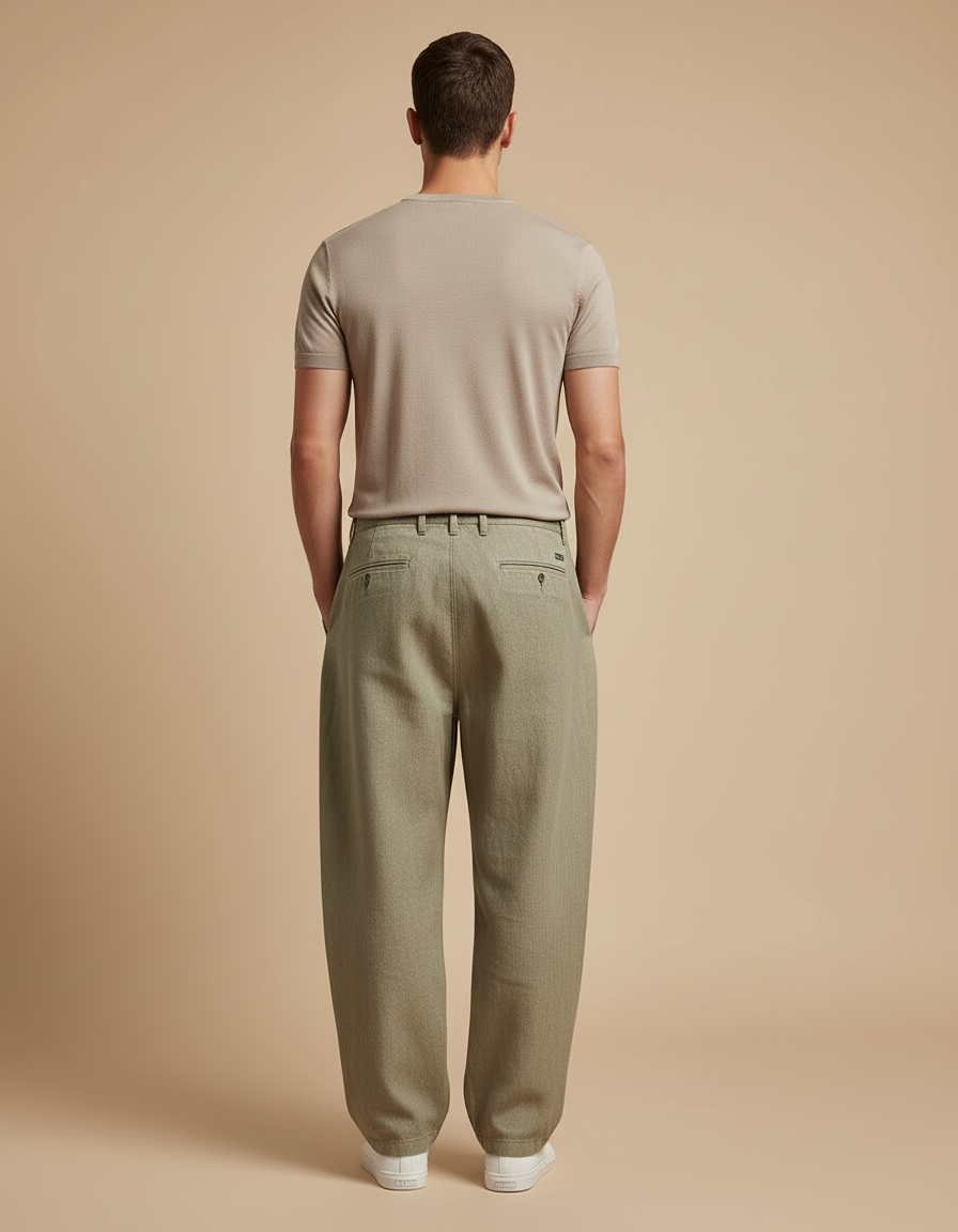 Pantalon Baggy Oversize - Kaki Lin - vue 2