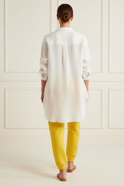 Pantalon Baggy Jaune Ample Coton Décontracté Imprimé - Molleton - vue 2