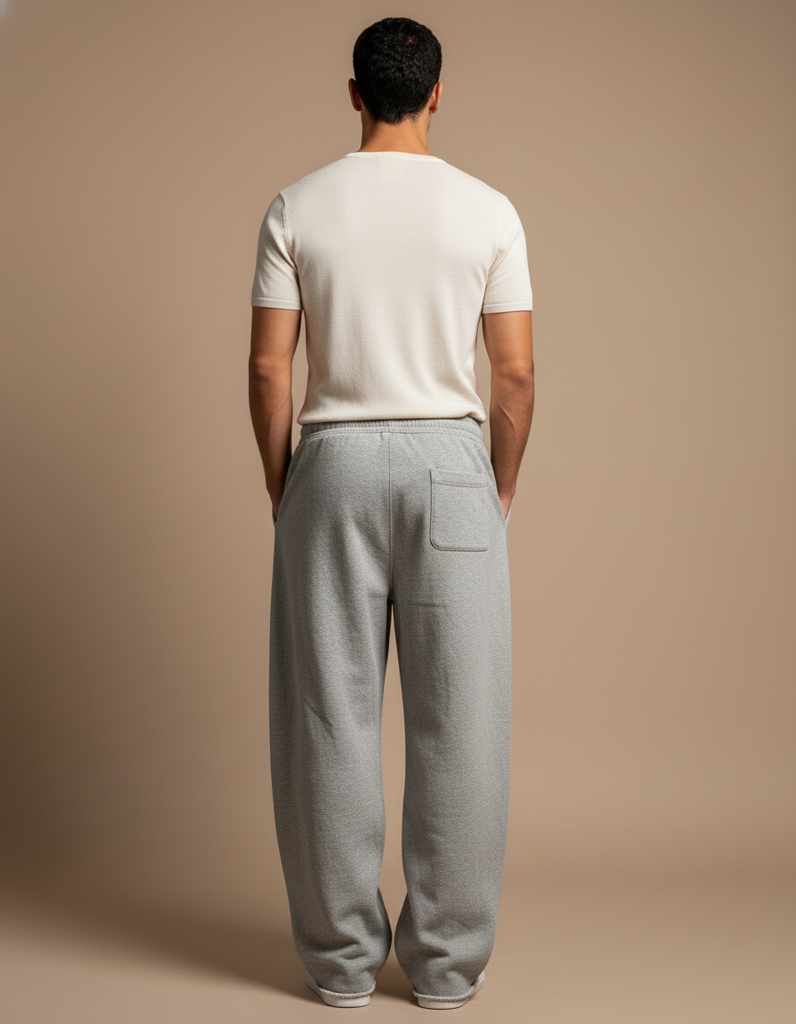 Pantalon De Survetement Baggy - Gris Molleton - vue 2