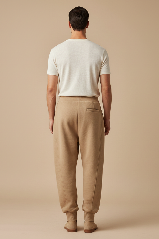 Pantalon Baggy Beige Harem Ample Décontracté Homme - Molleton - vue 2
