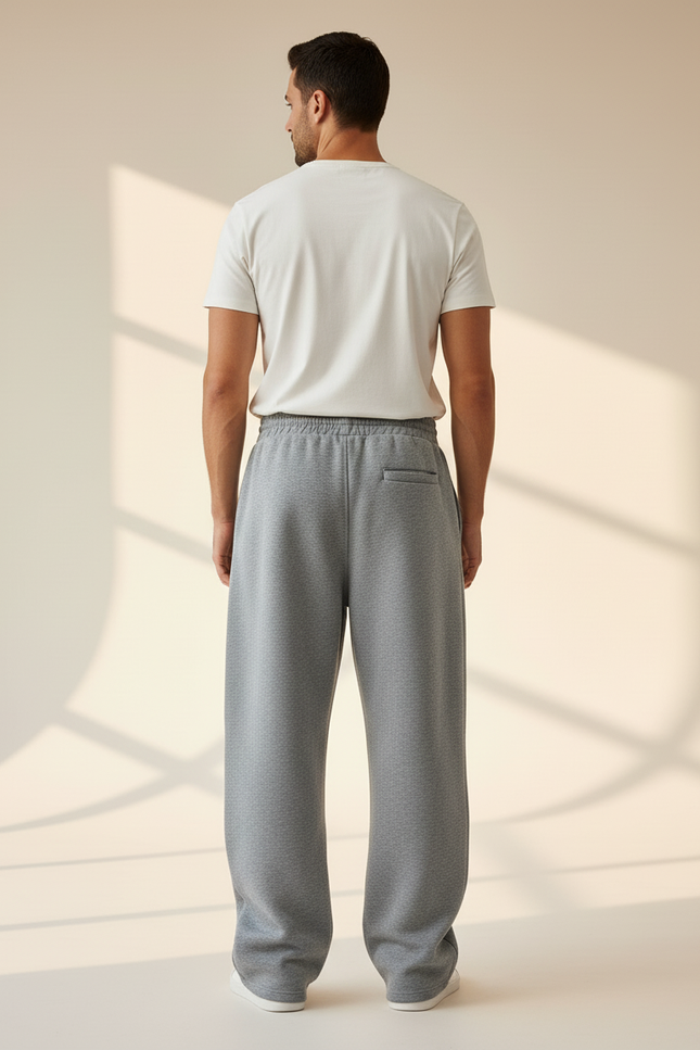 Pantalon Baggy Gris Ample Coton Décontracté Homme - Molleton - vue 2