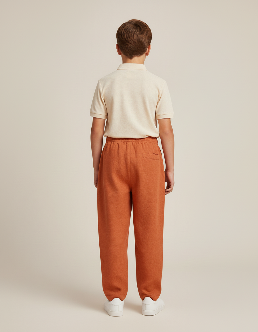 Pantalon Baggy Orange Ample Décontracté Garçon Coton - Molleton - vue 2