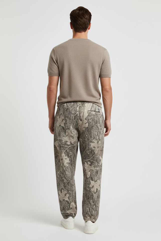 Pantalon Baggy Camouflage Ample Décontracté Cordon Homme - Multicolore Molleton - vue 2