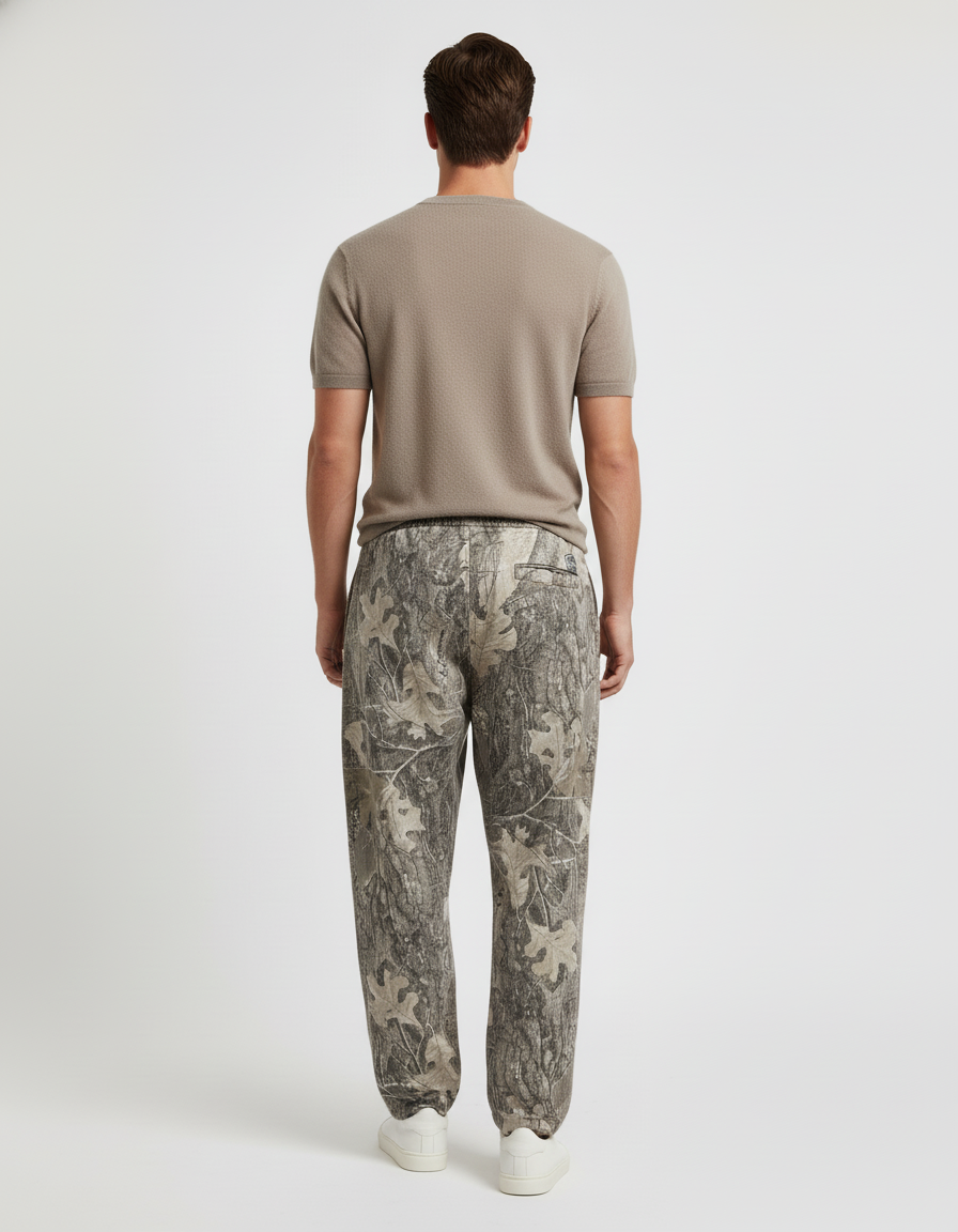 Pantalon Baggy Camouflage Ample Décontracté Cordon Homme - Multicolore Molleton - vue 2