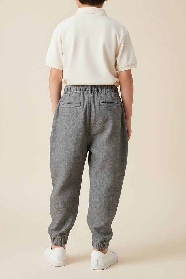 Pantalon Baggy Gris Ample Coton Enfant Unisexe - vue 2