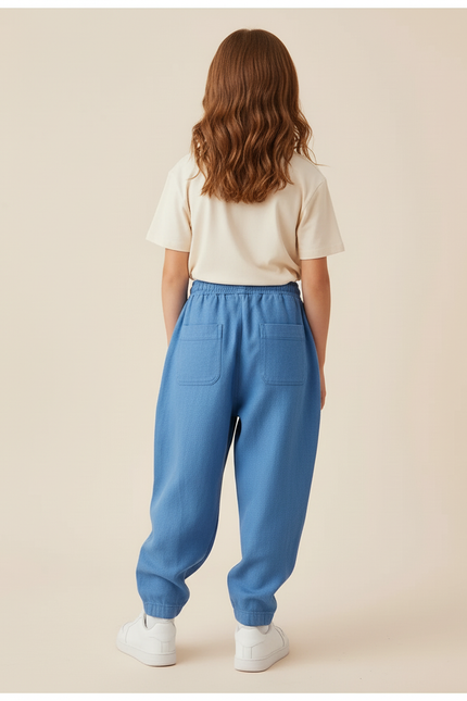 Pantalon Baggy Bleu Majin Buu Ample Coton Enfant - Jean - vue 2