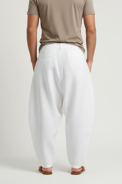 Pantalon Blanc Baggy - Lin - vue 2