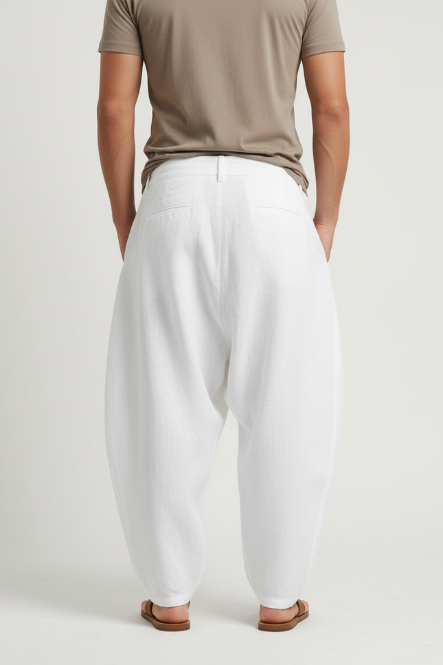 Pantalon Blanc Baggy - Lin - vue 2