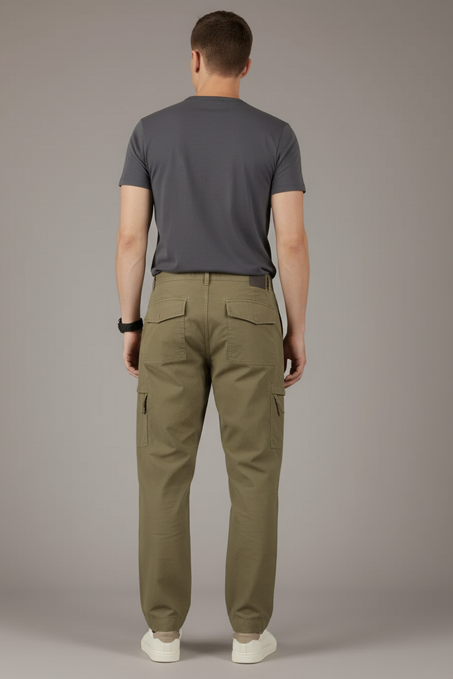 Pantalon Baggy Kaki Cargo Ample Décontracté Homme - Toile - vue 2