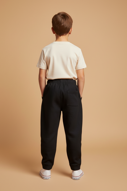 Pantalon Baggy Noir Lin Imprimé Footballeur Garçon - vue 2