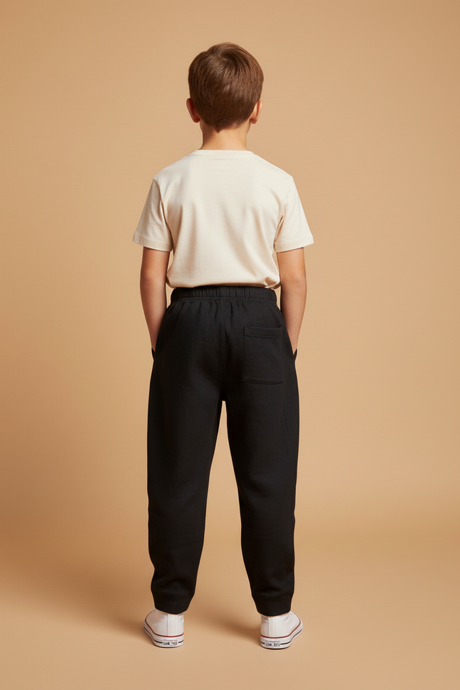 Pantalon Baggy Noir Lin Imprimé Footballeur Garçon - vue 2