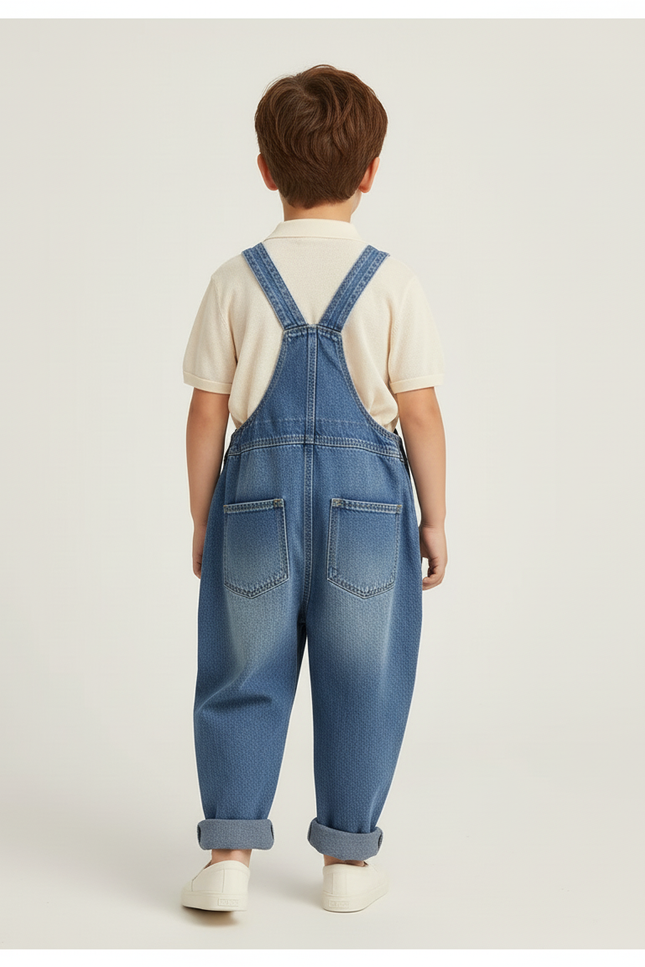 Pantalon Baggy Jean Denim Ample Garçon Enfant - Bleu - vue 2