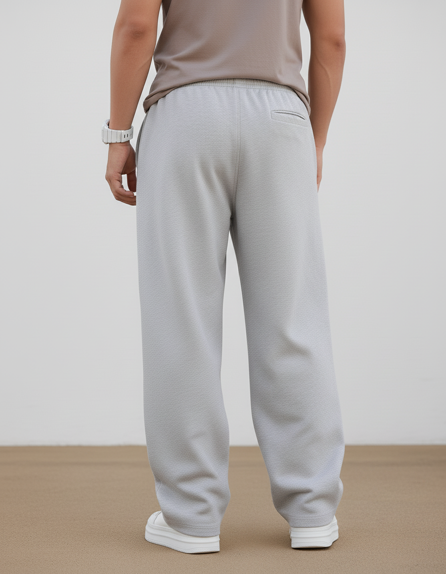Pantalon Baggy Gris Ample Décontracté Confortable - Molleton - vue 2