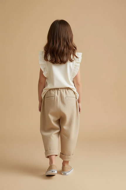 Pantalon Baggy Bebe - Beige Toile - vue 2