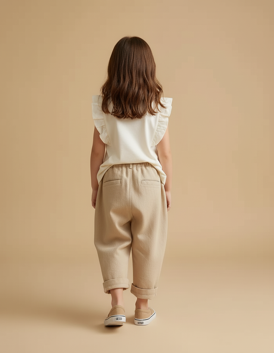 Pantalon Baggy Bebe - Beige Toile - vue 2