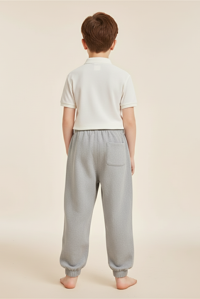 Pantalon Baggy Gris Molletonné Ample Astronaute Garçon - vue 2