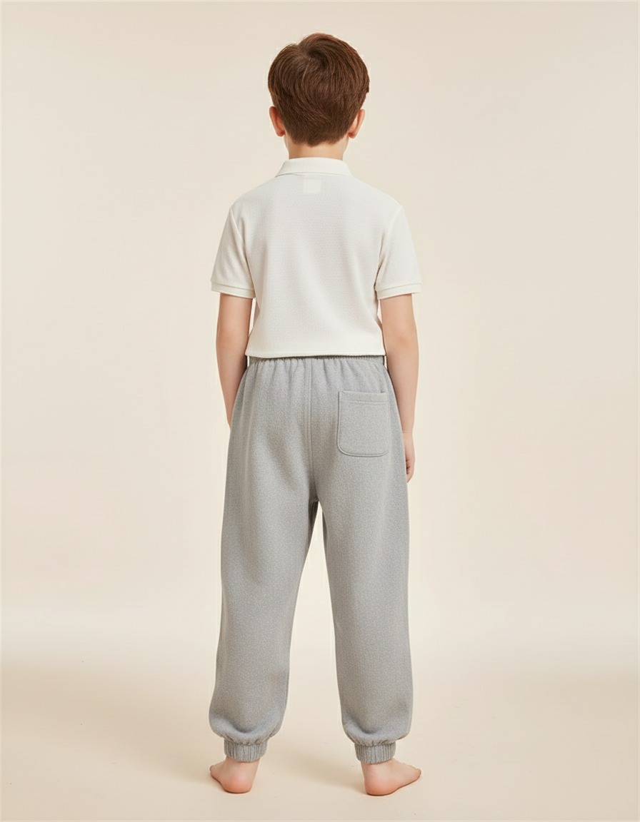 Pantalon Baggy Gris Molletonné Ample Astronaute Garçon - vue 2