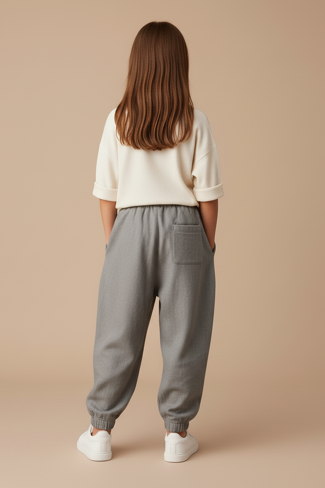 Pantalon Baggy Gris Coton Ample Majin Buu Fille - vue 2