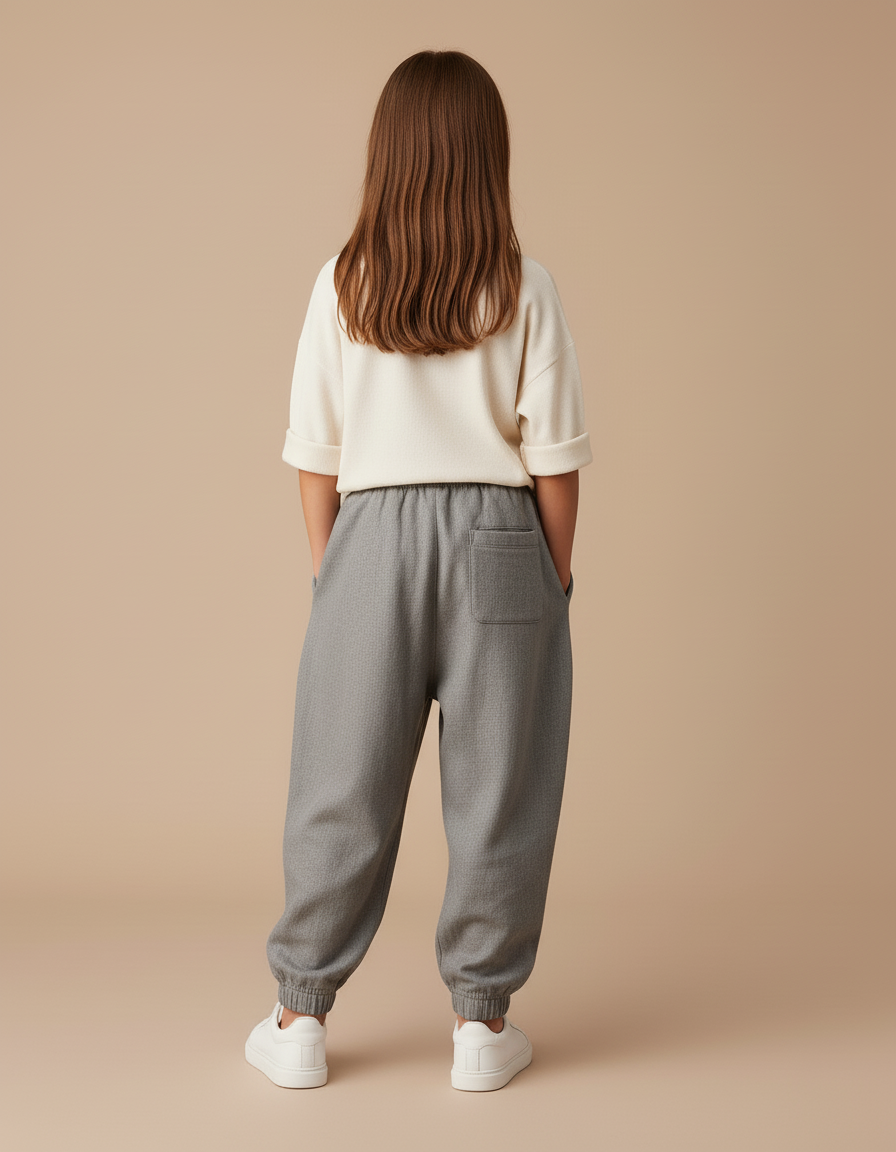 Pantalon Baggy Gris Coton Ample Majin Buu Fille - vue 2