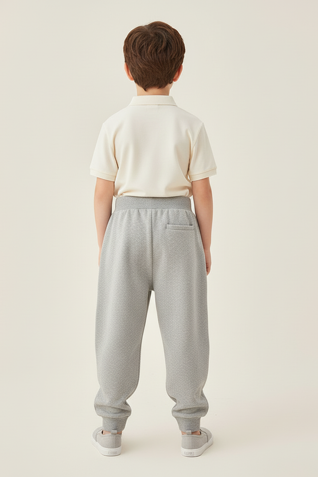 Pantalon Baggy Gris Molletonné Confortable Enfant - vue 2