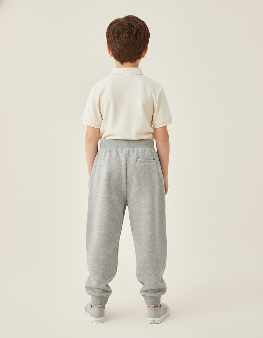 Pantalon Baggy Gris Molletonné Confortable Enfant - vue 2