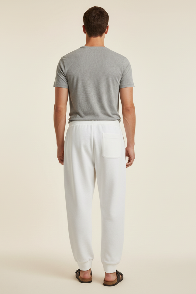Pantalon Baggy Blanc Dragon Japonais Décontracté Homme - Molleton - vue 2