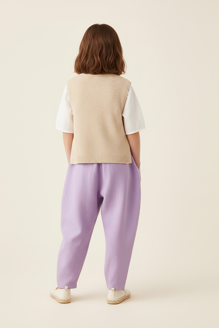 Pantalon Baggy Violet Lin Ample Enfant Décontracté - vue 2