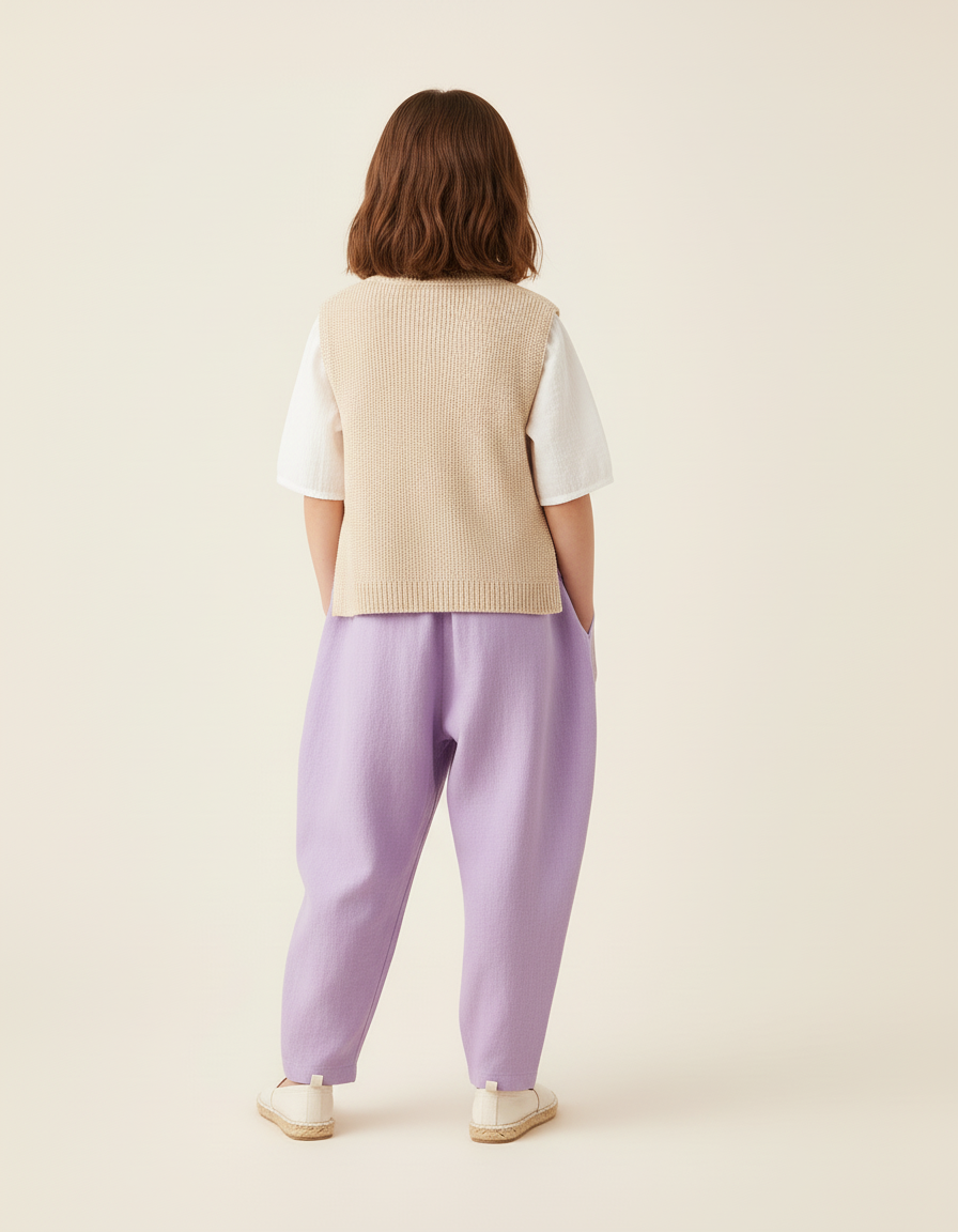 Pantalon Baggy Violet Lin Ample Enfant Décontracté - vue 2