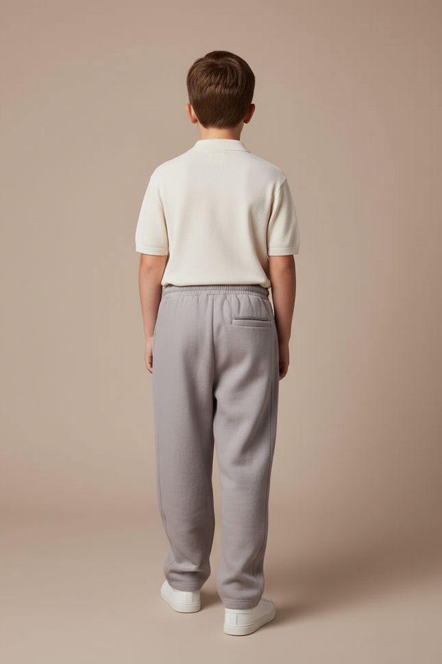 Pantalon Baggy Gris Ample Coton Étoile Enfant - Molleton - vue 2