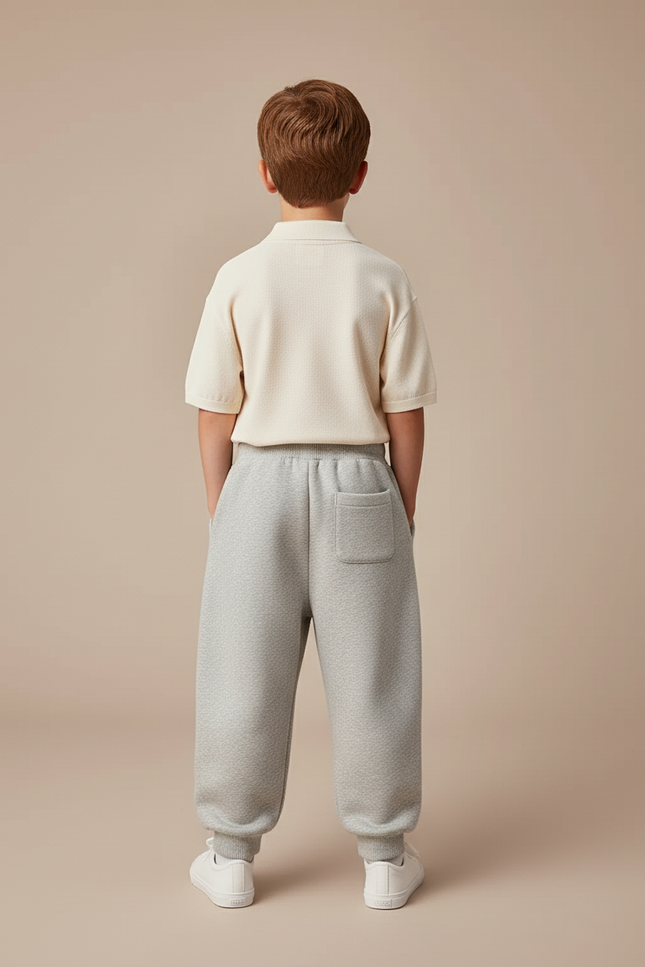 Pantalon Baggy Gris Molletonné Imprimé NewYork Enfant - vue 2