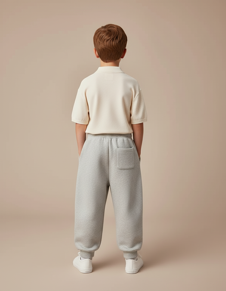 Pantalon Baggy Gris Molletonné Imprimé NewYork Enfant - vue 2