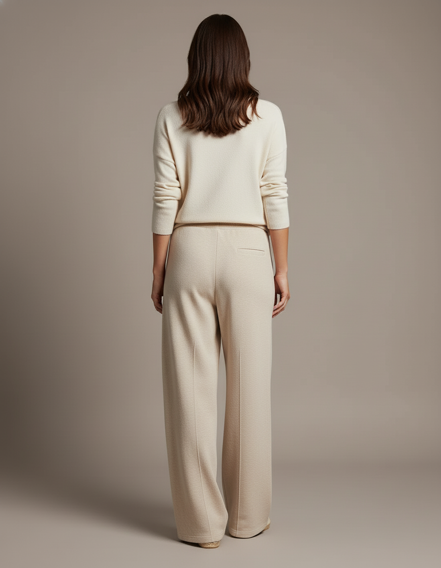 Pantalon Baggy Beige Cordon Ample Confortable Décontracté - Molleton - vue 2