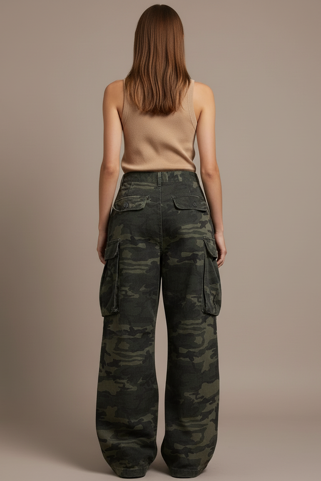 Pantalon Camo Baggy - Imprimé Toile - vue 2