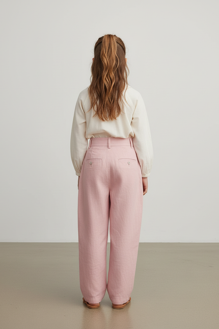 Pantalon Baggy Rose Lin Ample Confortable Enfant - vue 2