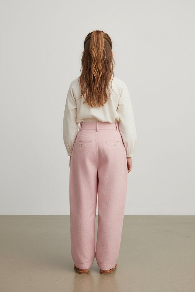 Pantalon Baggy Rose Lin Ample Confortable Enfant - vue 2