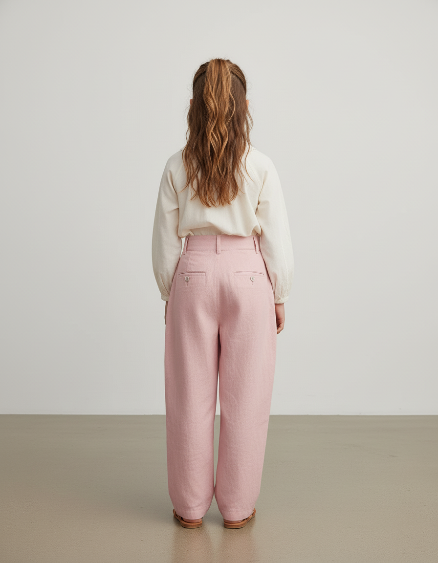 Pantalon Baggy Rose Lin Ample Confortable Enfant - vue 2