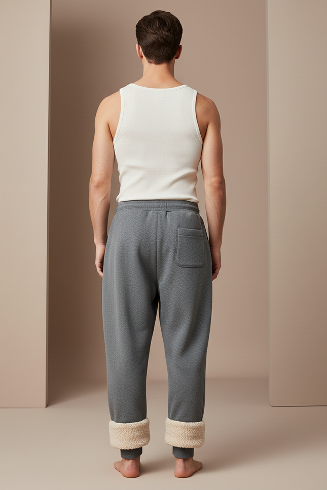Pantalon Baggy Gris Molleton Chaud Ample Homme - vue 2