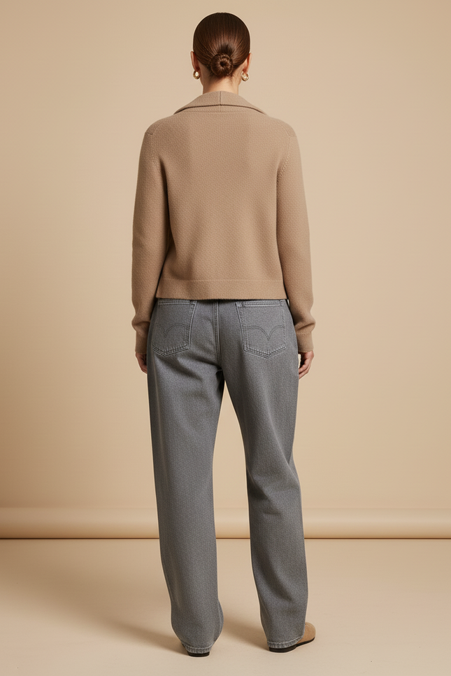 Pantalon Baggy Gris Étoiles Ample Denim Femme - Jean - vue 2