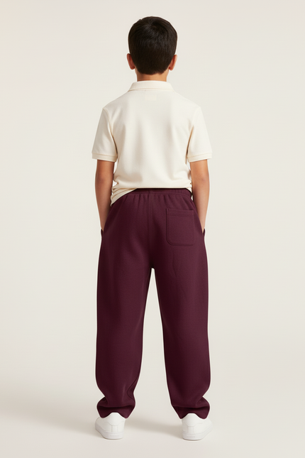 Pantalon Baggy Bordeaux Molleton Ample Sport Décontracté - vue 2