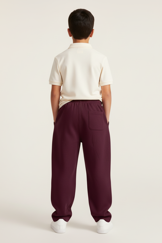 Pantalon Baggy Bordeaux Molleton Ample Sport Décontracté - vue 2