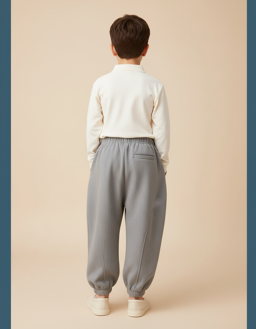 Pantalon Baggy Gris Ample Confortable Garçon - Molleton - vue 2