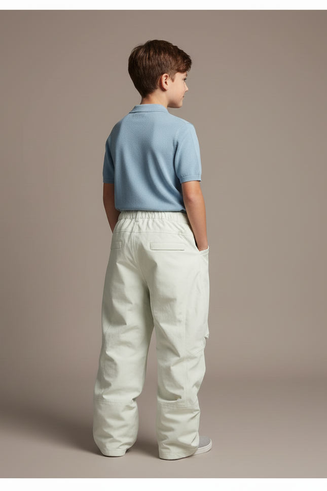 Pantalon Baggy Vert Clair Ample Imperméable Enfant - Polyester - vue 2