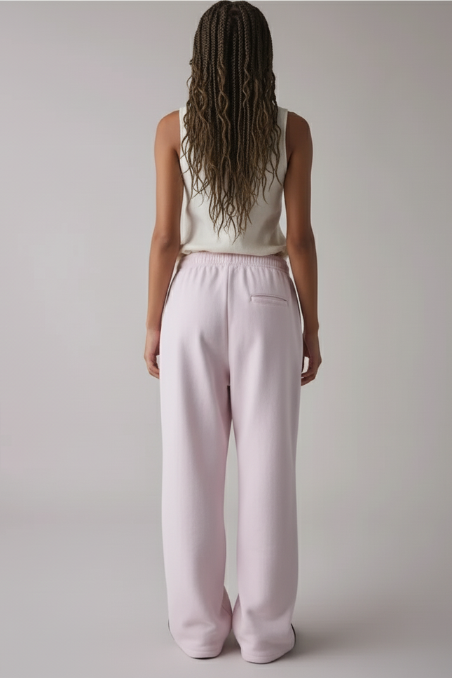 Pantalon Baggy Rose Ample Décontracté Sport Femme - Molleton - vue 2