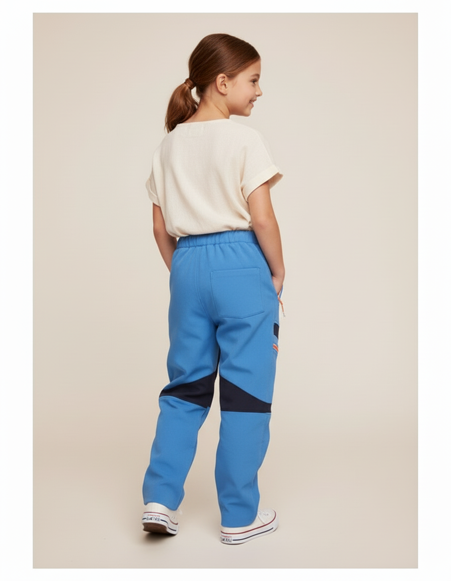 Pantalon Baggy Bleu Marine Élastiqué Sportif Enfant - Polyester - vue 2